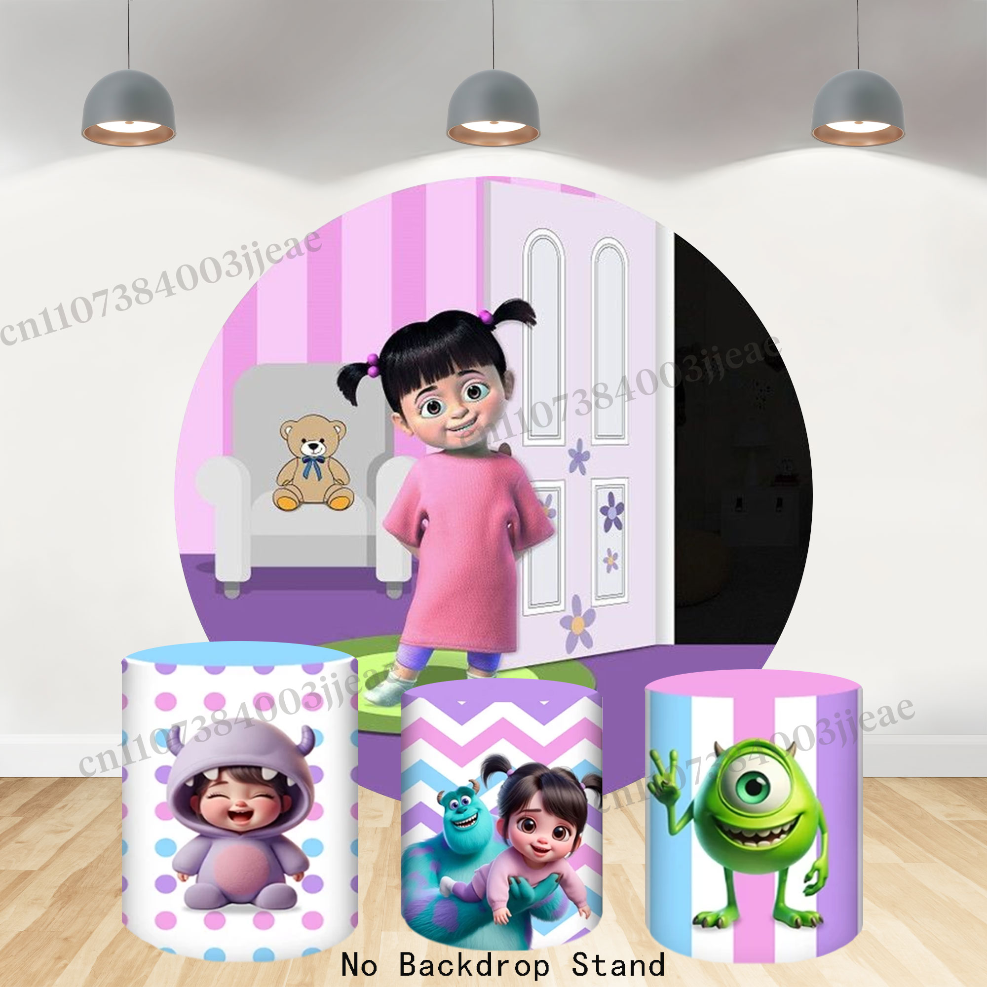 Photography University - Backdrop Bulat Universitas Monster untuk Pesta
