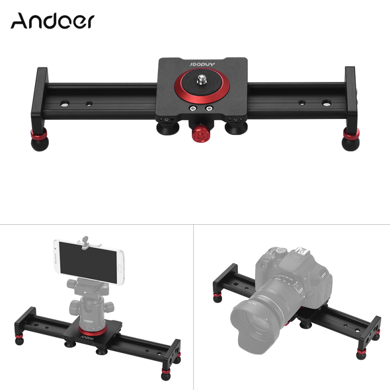 Camera Slider Rail - Andoer kamera DSLR, dudukan penstabil Video