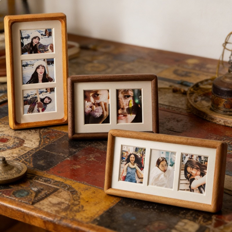 Photography Narrative - Bingkai Foto Kayu Solid Multi-lattice Tidak