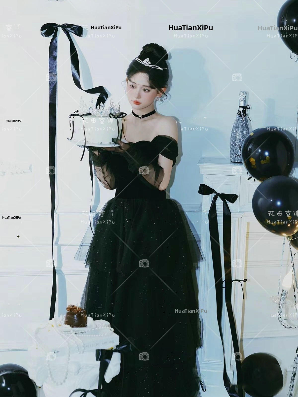 Photography Vintage - Kostum Putri Hitam Gaya Vintage Hepburn,