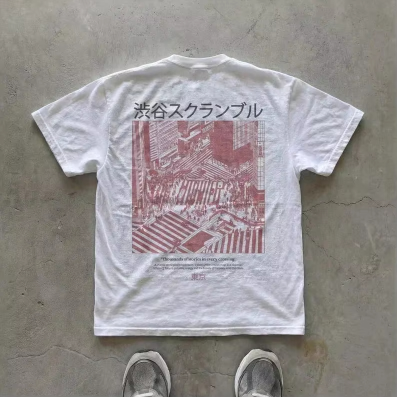 Kaus Lengan Pendek Katun Seni  - Photography Urban ulasan dan harga
