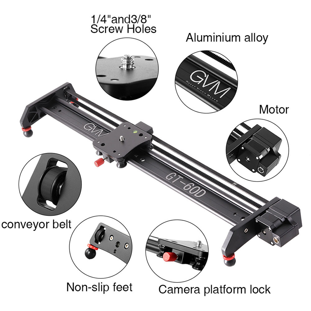 GVM GT-60D 27 Inci Kamera Berm - Camera Slider Rail ulasan dan harga